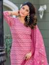 Pink Colour Cotton Blend With Print Kurti With Pant Dupatta Wholesaler In Delhi Aaradhna 2029
